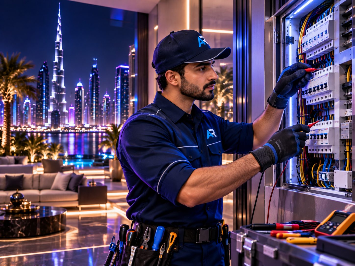 Illustrative scene: electrical inspection