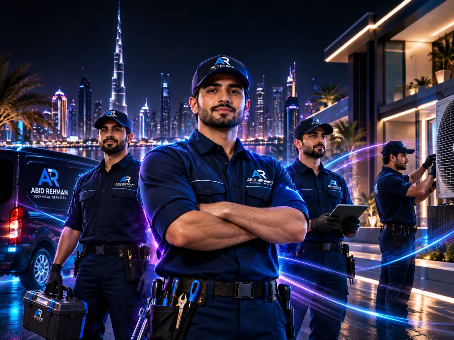 Illustrative maintenance service team